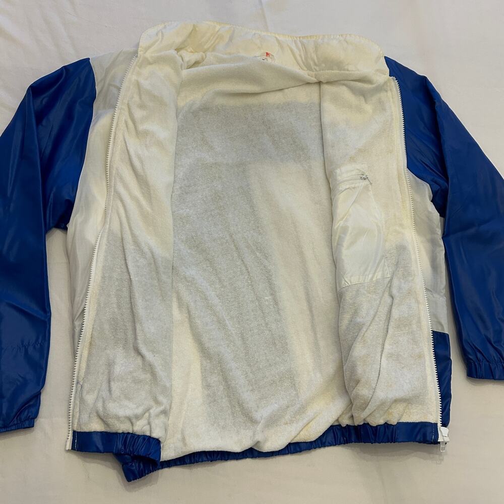 Vintage 90s Passport to Fitness Windbreaker Jacket | XL | Blue & White - Picture 6 of 12